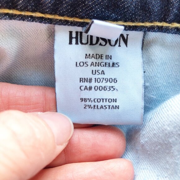 HUDSON Signature Bootcut Elm Dark Wash Double Button Flap Pocket Jeans Womens 28 - Picture 7 of 14